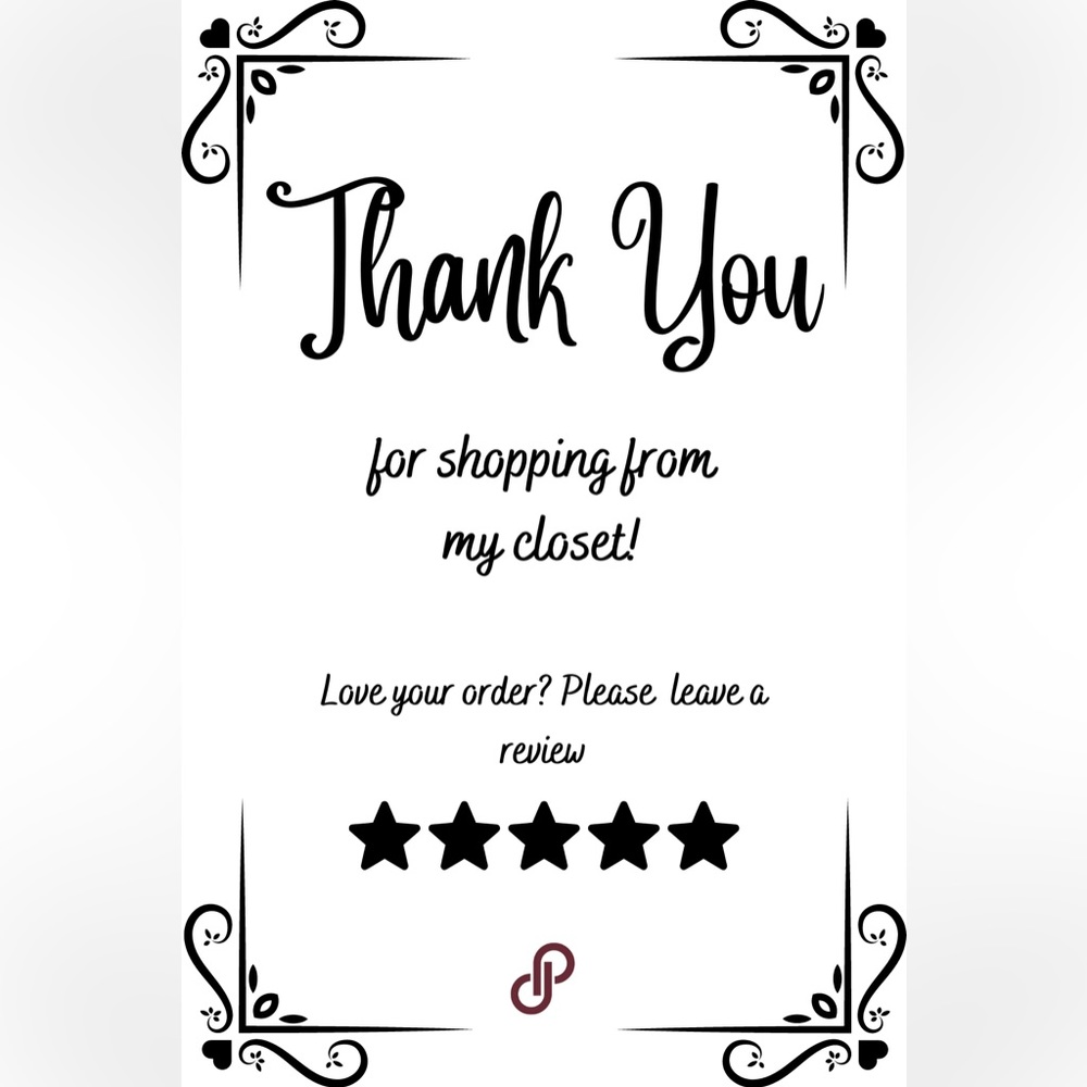 🌺50 Thank You Thermal Labels